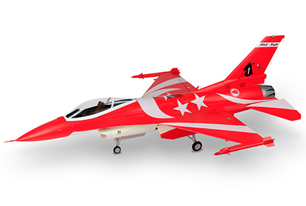 HSDJETS J-F16 Foam Turbine Red