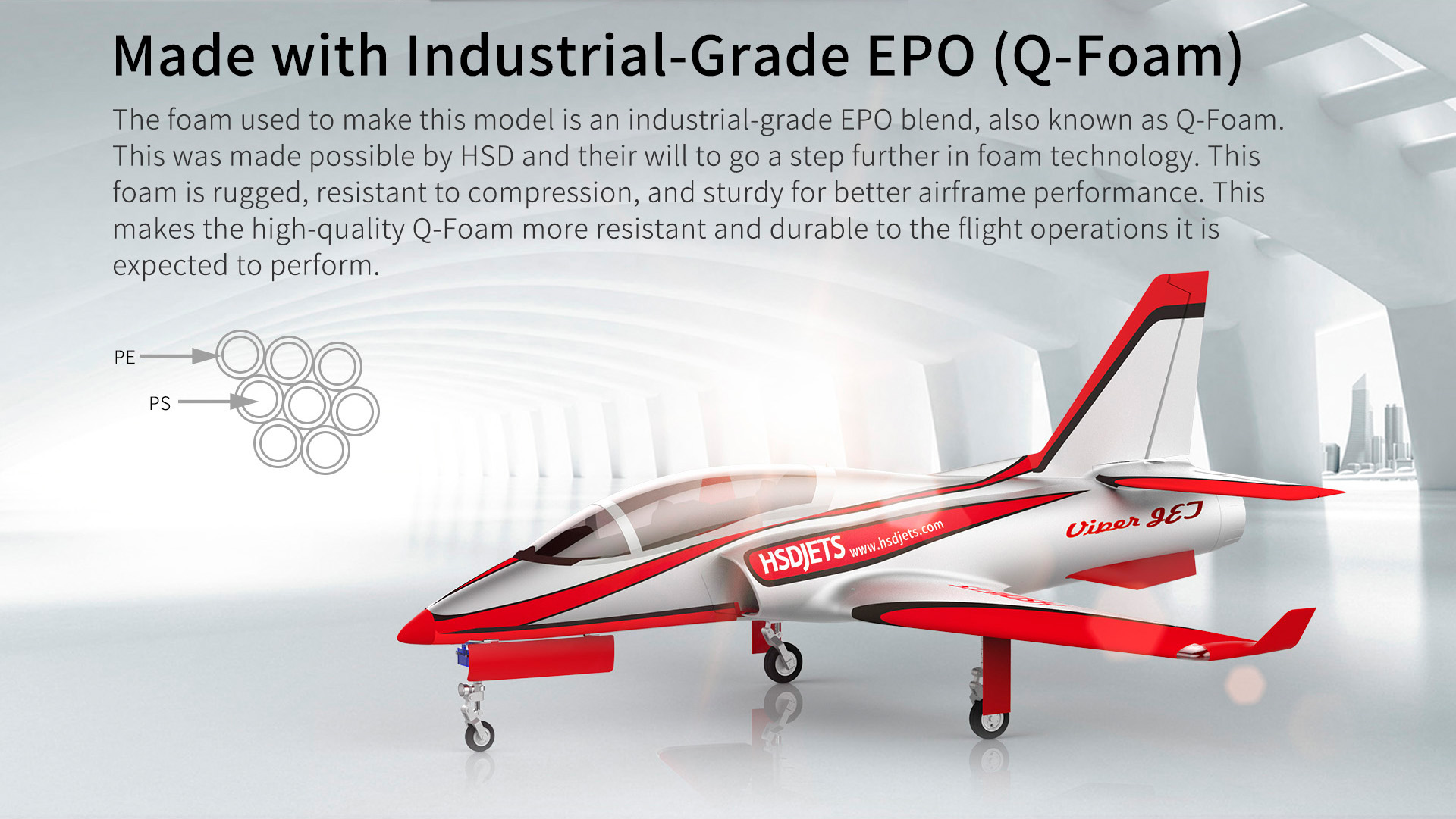 HSDJETS 90mm EDF Viper D Silver V2 Electric Airplanes HSDJETS