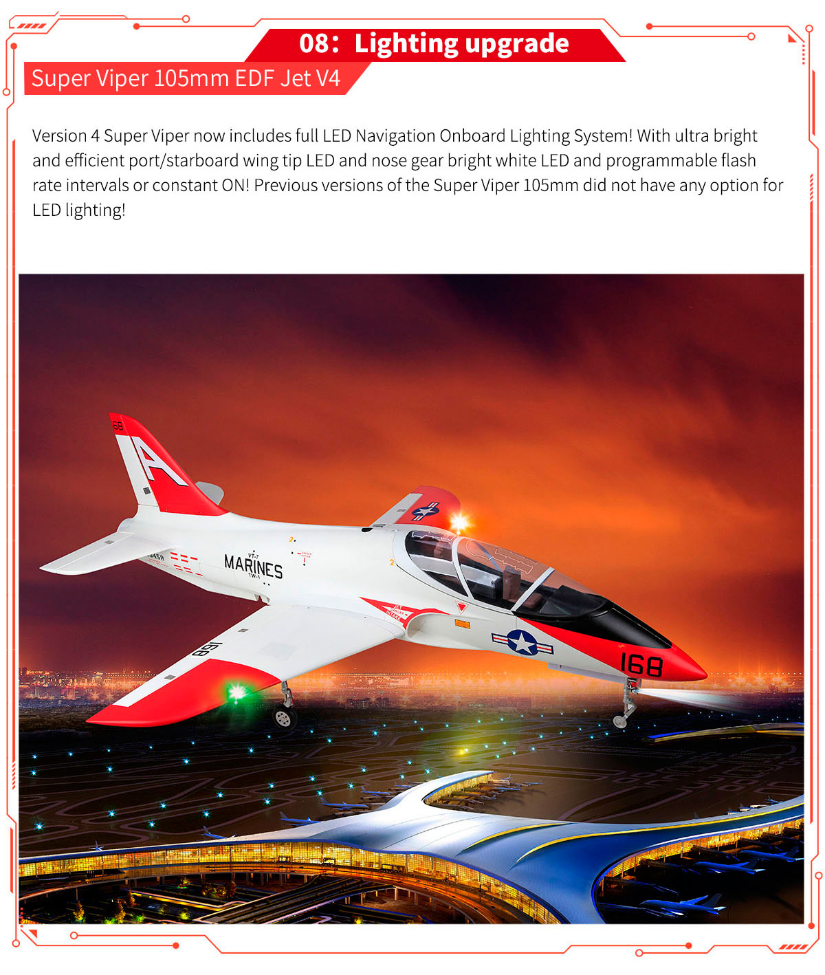 HSDJETS 105mm EDF Super Viper V4 White-Electric Airplanes